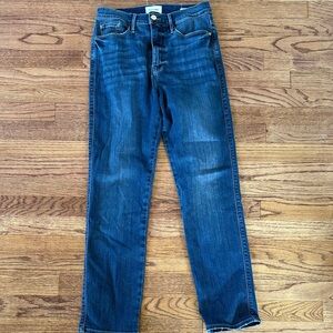 Frame Denim Women's Deep Blue Straight Leg Jeans